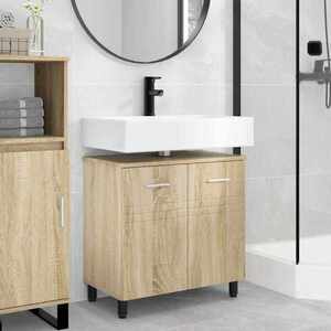 Imagine vidaXL Unitate Vanity pentru Baie Stejar Sonoma 60 x 35 x 60 cm