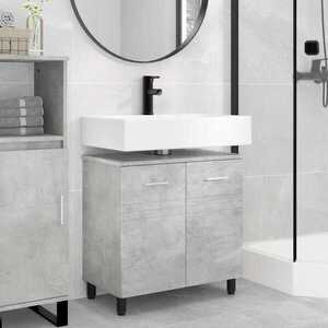 Imagine vidaXL Unitate Vanity pentru Baie Gri Beton 60 x 35 x 60 cm