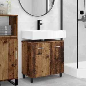 Imagine vidaXL Unitate Vanity pentru Baie Lemn vechi 60 x 35 x 60 cm