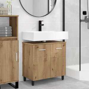 Imagine vidaXL Unitate Vanity pentru Baie Stejar Artizanal 60 x 35 x 60 cm