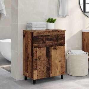 Imagine vidaXL Unitate Vanity pentru Baie Lemn vechi 60 x 35 x 80 cm