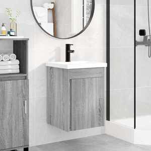 Imagine vidaXL Unitate de baie cu robinet Sonoma gri 42 x 40 x 74, 5 cm