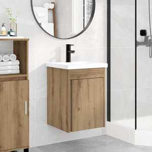 Imagine vidaXL Unitate de baie cu robinet Stejar Artizanal 42 x 40 x 74, 5 cm