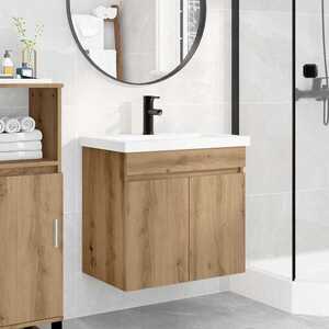 Imagine vidaXL Unitate de baie cu robinet Stejar Artizanal 61 x 40 x 74, 5 cm