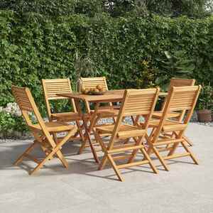 Imagine vidaXL Scaune pliante 6 buc 47x62x90 cm lemn masiv de tec