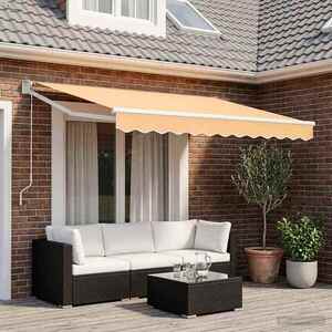 Imagine vidaXL Copertină retractabilă Nisipiu 2, 5 x 2 m Poliester și metal