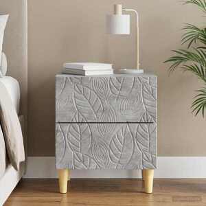 Imagine vidaXL Noptieră Gri Beton 43 x 34, 5 x 48 cm Lemn prelucrat