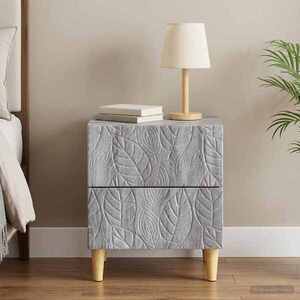 Imagine vidaXL Noptieră Sonoma gri 43 x 34, 5 x 48 cm Lemn prelucrat