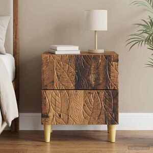 Imagine vidaXL Noptieră Lemn vechi 43 x 34, 5 x 48 cm Lemn prelucrat