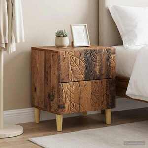 Imagine vidaXL Noptieră 2 buc. Lemn vechi 43 x 34, 5 x 48 cm Lemn prelucrat
