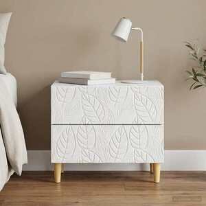 Imagine vidaXL Noptieră Alb 62 x 34, 5 x 48 cm Lemn prelucrat