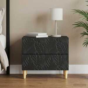 Imagine vidaXL Noptieră Negru 62 x 34, 5 x 48 cm Lemn prelucrat
