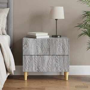 Imagine vidaXL Noptieră Sonoma gri 62 x 34, 5 x 48 cm Lemn prelucrat
