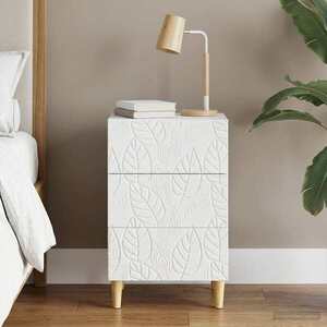Imagine vidaXL Noptieră Alb 43 x 39, 5 x 66, 5 cm Lemn prelucrat