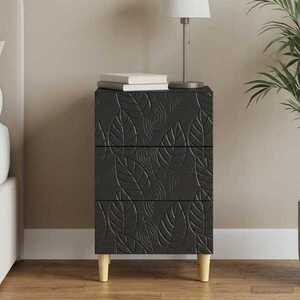 Imagine vidaXL Noptieră Negru 43 x 39, 5 x 66, 5 cm Lemn prelucrat