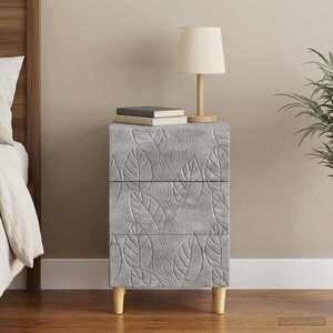 Imagine vidaXL Noptieră Gri Beton 43 x 39, 5 x 66, 5 cm Lemn prelucrat