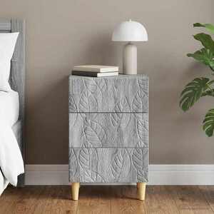 Imagine vidaXL Noptieră Sonoma gri 43 x 39, 5 x 66, 5 cm Lemn prelucrat