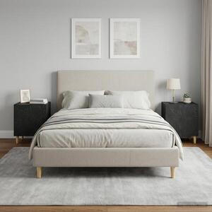 Imagine vidaXL Noptieră 2 buc. Negru 43 x 34, 5 x 50 cm Lemn prelucrat