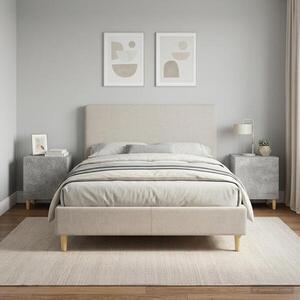 Imagine vidaXL Noptieră 2 buc. Gri Beton 43 x 34, 5 x 50 cm Lemn prelucrat