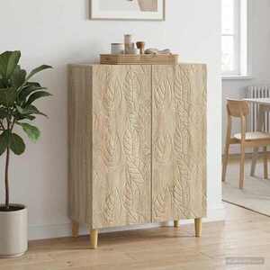 Imagine vidaXL Bufet Stejar Sonoma 66 x 34, 5 x 90 cm Lemn prelucrat