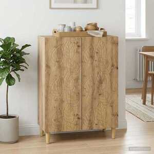 Imagine vidaXL Bufet Stejar Artizanal 66 x 34, 5 x 90 cm Lemn prelucrat