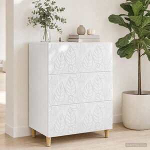 Imagine vidaXL Dulap cu sertare Alb 66 x 34, 5 x 90 cm Lemn prelucrat