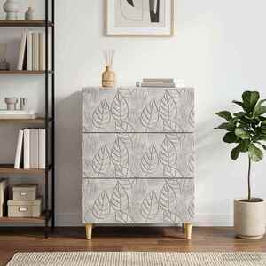 Imagine vidaXL Dulap cu sertare Gri Beton 66 x 34, 5 x 90 cm Lemn prelucrat