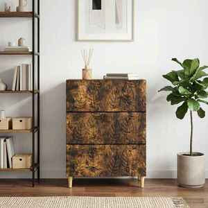 Imagine vidaXL Dulap cu sertare Stejar fumuriu 66 x 34, 5 x 90 cm