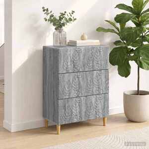 Imagine vidaXL Dulap cu sertare Sonoma gri 66 x 34, 5 x 90 cm Lemn prelucrat