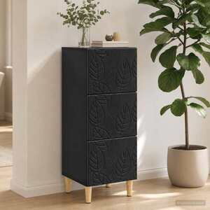 Imagine vidaXL Dulap cu sertare Negru 33 x 34, 5 x 90 cm Lemn prelucrat