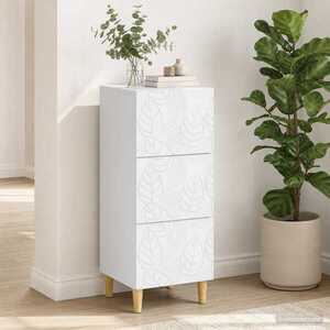 Imagine vidaXL Dulap cu sertare Alb foarte lucios 33 x 34, 5 x 90 cm