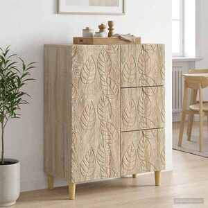 Imagine vidaXL Bufet Stejar Sonoma 66 x 34, 5 x 90 cm Lemn prelucrat