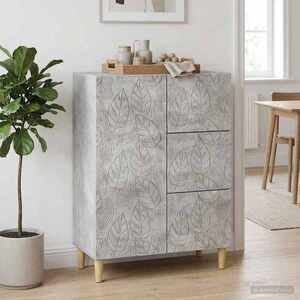 Imagine vidaXL Bufet Gri Beton 66 x 34, 5 x 90 cm Lemn prelucrat