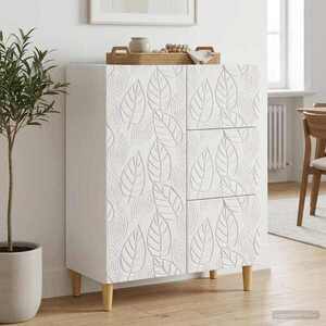 Imagine vidaXL Bufet Alb foarte lucios 66 x 34, 5 x 90 cm Lemn prelucrat