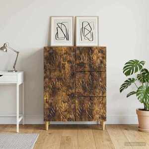 Imagine vidaXL Bufet Stejar fumuriu 66 x 34, 5 x 90 cm Lemn prelucrat