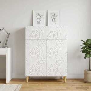 Imagine vidaXL Bufet Alb foarte lucios 66 x 34, 5 x 90 cm Lemn prelucrat