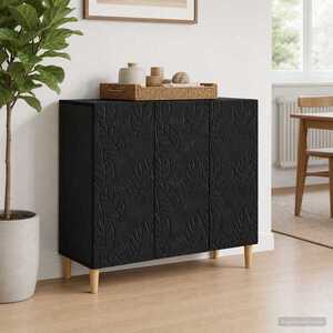 Imagine vidaXL Bufet Negru 89 x 34, 5 x 80 cm Lemn prelucrat