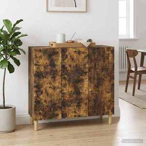 Imagine vidaXL Bufet Stejar fumuriu 89 x 34, 5 x 80 cm Lemn prelucrat