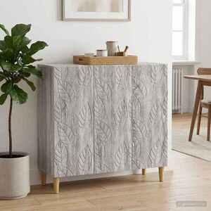 Imagine vidaXL Bufet Sonoma gri 89 x 34, 5 x 80 cm Lemn prelucrat