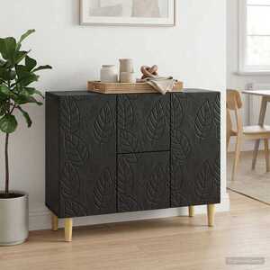 Imagine vidaXL Bufet Negru 89 x 34, 5 x 60 cm Lemn prelucrat