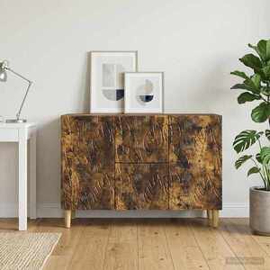 Imagine vidaXL Bufet Stejar fumuriu 89 x 34, 5 x 60 cm Lemn prelucrat