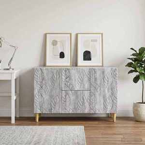 Imagine vidaXL Bufet Sonoma gri 89 x 34, 5 x 60 cm Lemn prelucrat