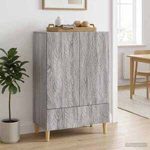 Imagine vidaXL Bufet Sonoma gri 66 x 34, 5 x 95 cm Lemn prelucrat