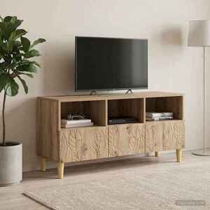 Imagine vidaXL Cabinet TV 102 x 34, 5 x 50 cm Stejar Artizanal Lemn prelucrat