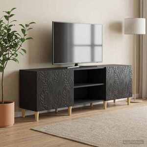 Imagine vidaXL Cabinet TV 150 x 31 x 50 cm Negru Lemn prelucrat