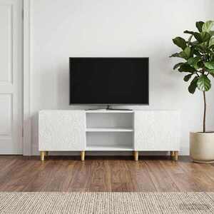 Imagine vidaXL Cabinet TV 150 x 31 x 50 cm Alb foarte lucios Lemn prelucrat