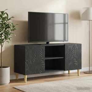 Imagine vidaXL Cabinet TV 102 x 34, 5 x 50 cm Negru Lemn prelucrat