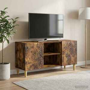 Imagine vidaXL Cabinet TV 102 x 34, 5 x 50 cm Stejar fumuriu Lemn prelucrat