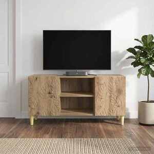 Imagine vidaXL Cabinet TV 102 x 34, 5 x 50 cm Stejar Artizanal Lemn prelucrat