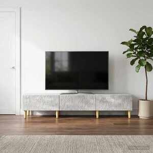 Imagine vidaXL Cabinet TV 147 x 34, 5 x 30 cm Gri Beton Lemn prelucrat